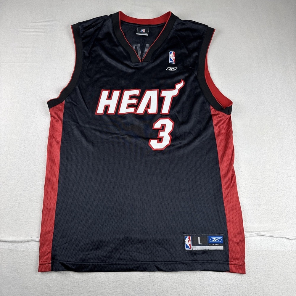 Dwayne Wade Miami Heat Reebok NBA Jersey Mens Large Nylon Basketball athletic